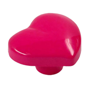 Heart Cabinet Knob in Pink Co