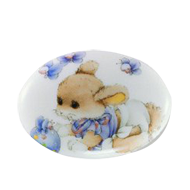 Kids Teddy Cabinet Knob White Colour