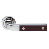 Lever Handle in Satin Chrome & Wenge Fi