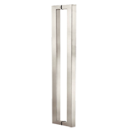 Door Pull Handle - 450mm - Satin Steel 