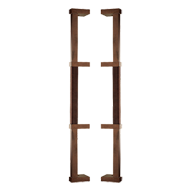Door Pull Handle - 450mm - Red & Bronze