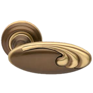 OLLY Lever Handle On Rose in Matt Bronz