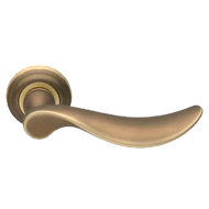 Lever Handle On Rose in Matt Bronze Fin