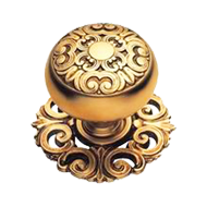 Mosaccio Door Knob on Rose - Old Gold F
