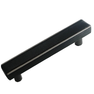 Cabinet Leather Handles -150mm - Black 