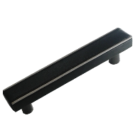 Cabinet Leather Handles -300mm - Black 