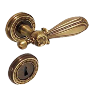 Lever Door Handle on Rose - Antique Bra