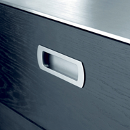 LUX - Cabinet Flush Handle - Inox Look 