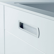 LUX - Cabinet Flush Handle - Bright Chr