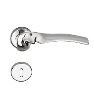 Nodo Lever Handle on Rose in Polished C