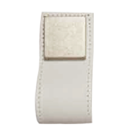 Cabinet Leather Pull - 84mm - Brass / W