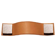 Cabinet Leather Handle - 160mm - Brass