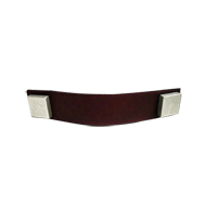 Cabinet Leather Handle - 128mm - Brass