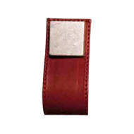 Cabinet Leather Pull - 84mm - Brass / M
