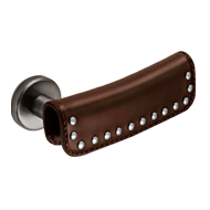 Rodeo Lever Handle in Brown Leather  - 