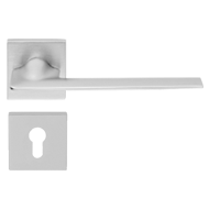 JET Door Lever Handle on Rose in Patine