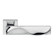 DUNA Door Lever Handle on Rose Polished