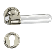 Diamante Door Lever Handle - Polished c